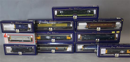 Eleven Lima 00 gauge locomotives; all boxed